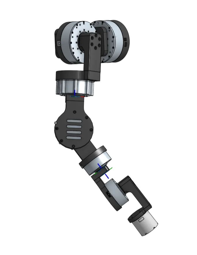 Current robot arm CAD from the shoulder down to the wrist